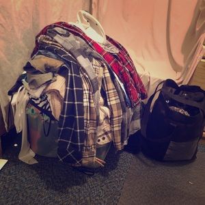 Flannels, shirts, jackets, pants, skirts, dresses